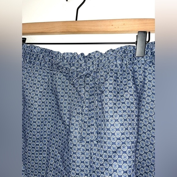 JOHNNY WAS NWT Blue Patched Ikat Linen Paperbag Shorts Size XL - Picture 12 of 14